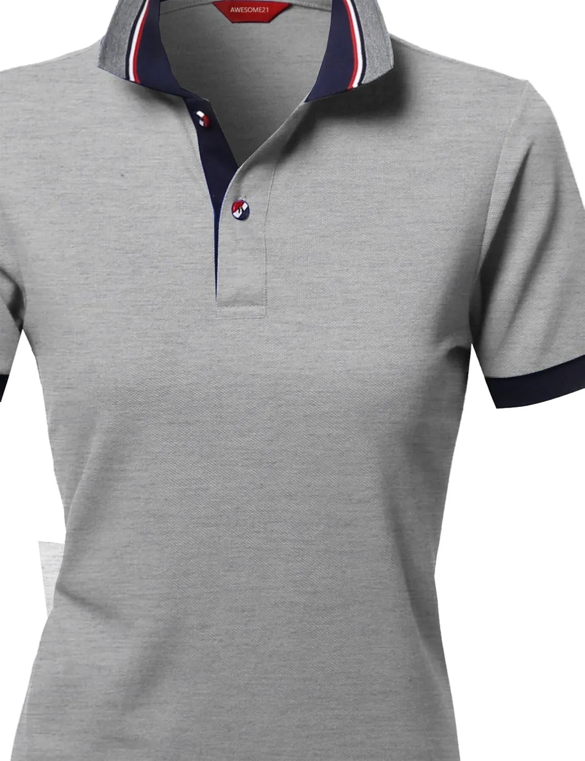Women's Solid Cool Dri-Fit Active Leisure Short Sleeve Polo T-Shirt Tee