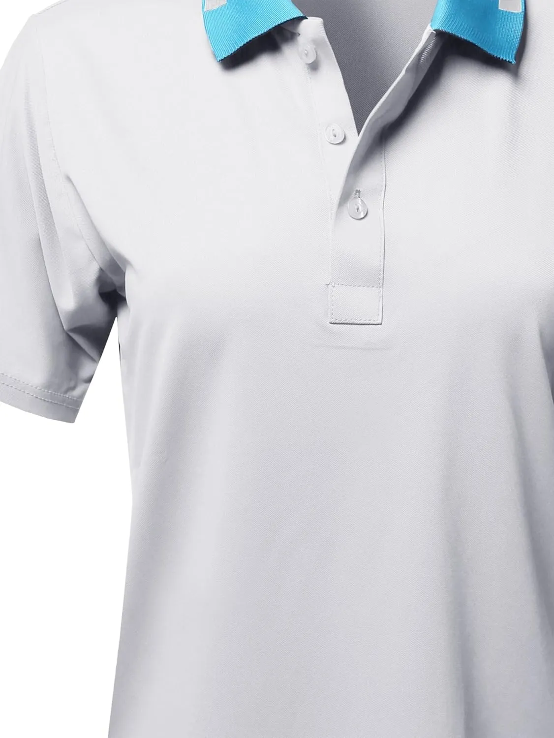 Women's Solid Cool Dri-Fit Active Leisure Short Sleeve Polo T-Shirt Tee